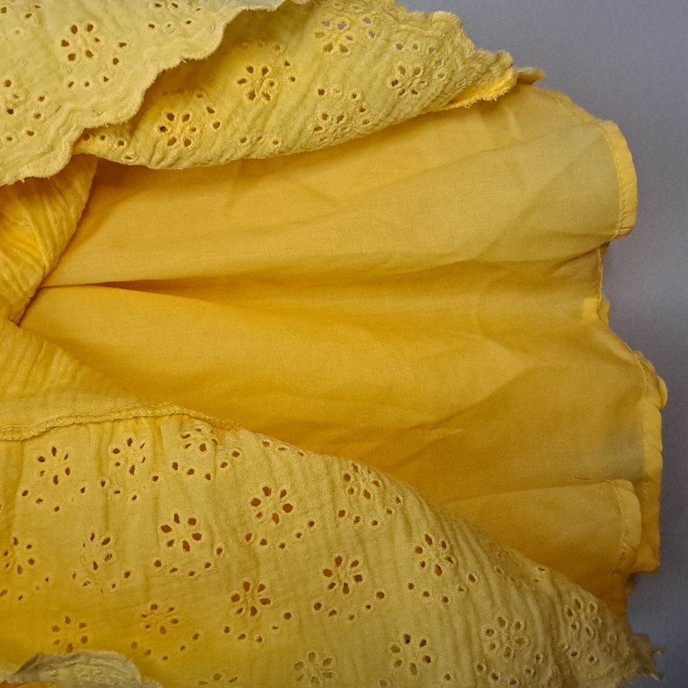 Rachel Zoe Boho Light Yellow Crochet Textured Dress Size 4T - Picture 6 of 8